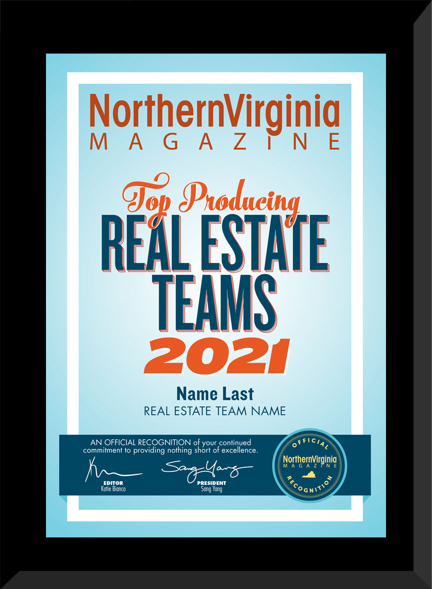 2021 Top Producing Real Estate Teams Northern Virginia Magazine