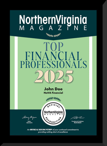 2025 Top Financial Professionals Plaque *NEW DESIGN*