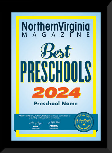 2024 BEST PRESCHOOL PLAQUE