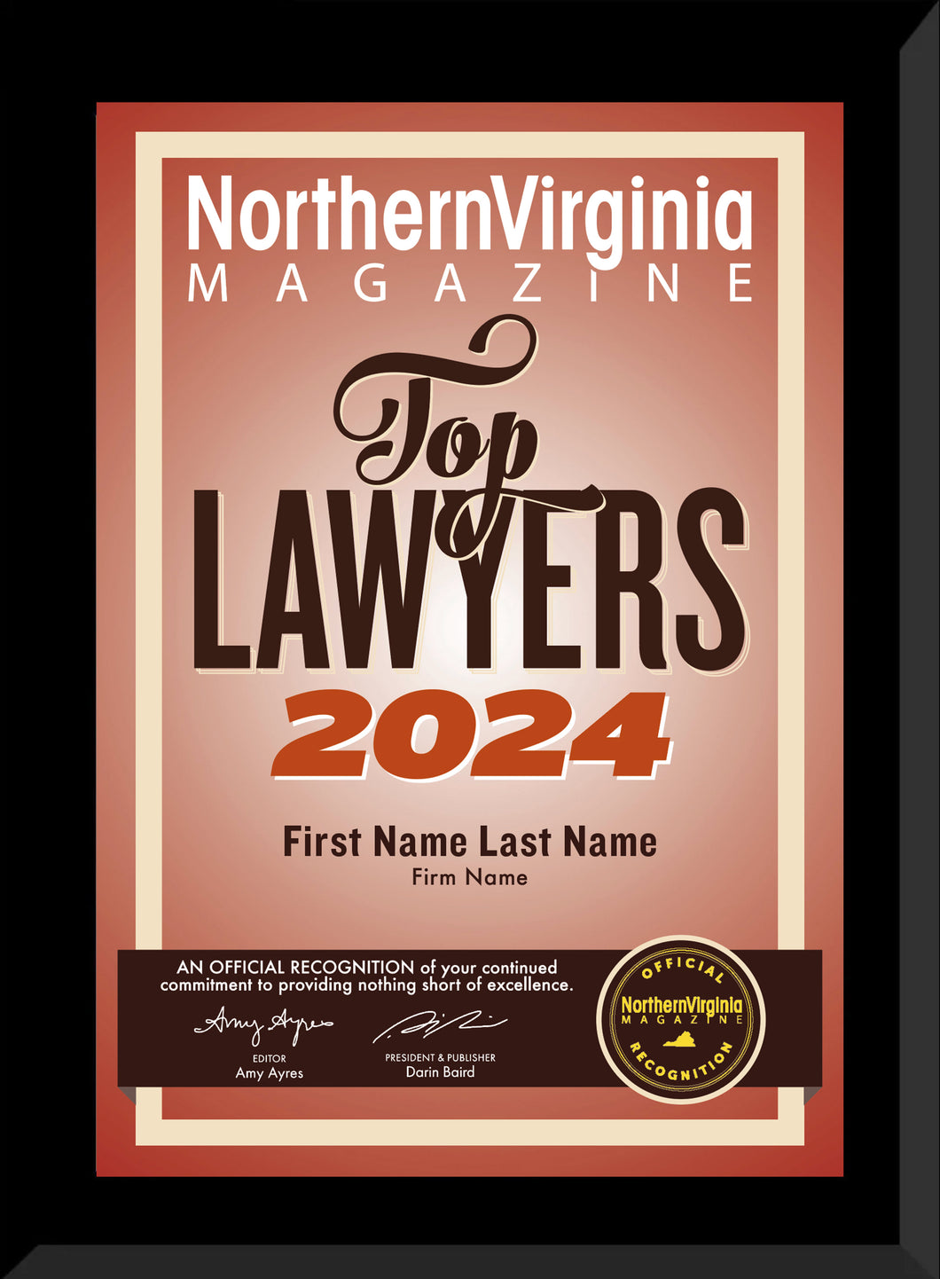 2024 Top Lawyer Plaque