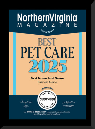 2025 Best Pet Care Plaque *NEW DESIGN*