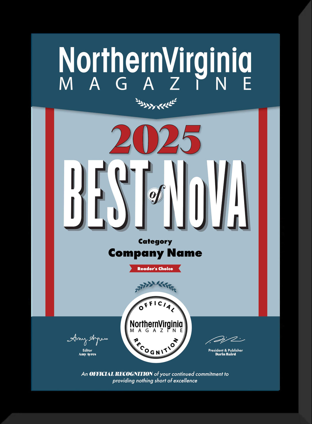 2025 Best of NoVA-Reader's Choice/Runner-Up