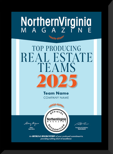 2025 Top Producing Real Estate Teams Plaque *NEW DESIGN*