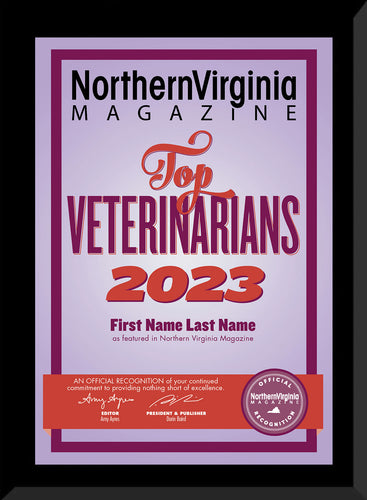 2023 Top Veterinarians Plaque