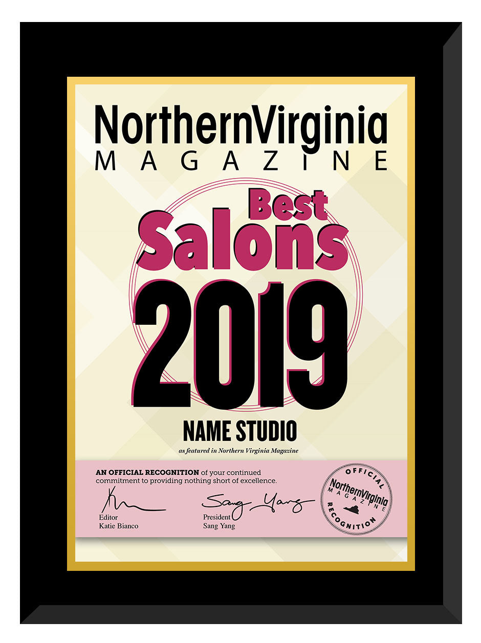 2019 Best Salons Plaque