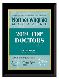 2019 Top Doctors Plaque