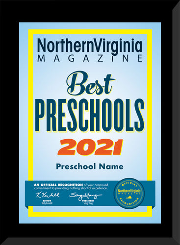 2021 Best Preschool Plaque