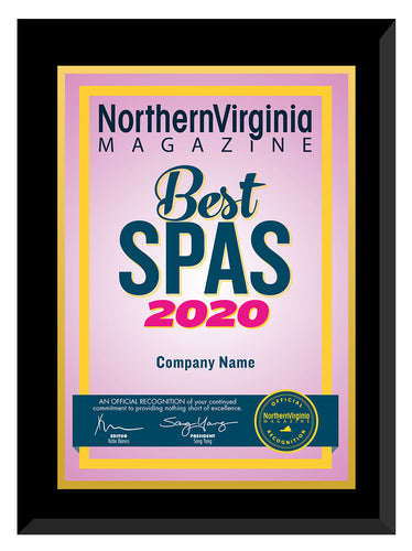 2020 Best Spas Plaque