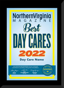 2022 Best Daycare Plaque