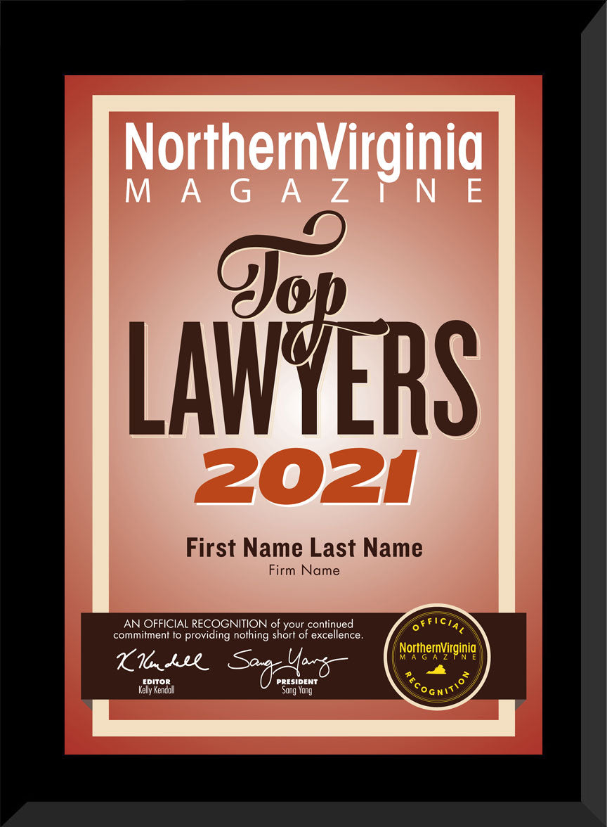 2021 Top Lawyers Plaque