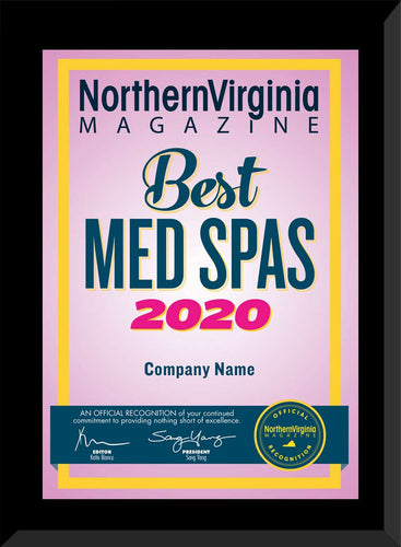 2020 Best Med Spas Plaque