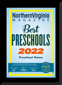 2022 Best Preschool Plaque