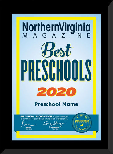 2020 Best Preschool Plaque