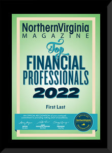 2022 Top Financial Professionals Plaque