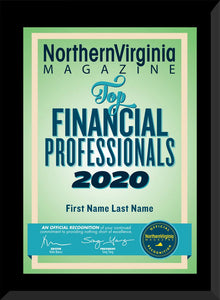 2020 Top Financial Professionals Plaque