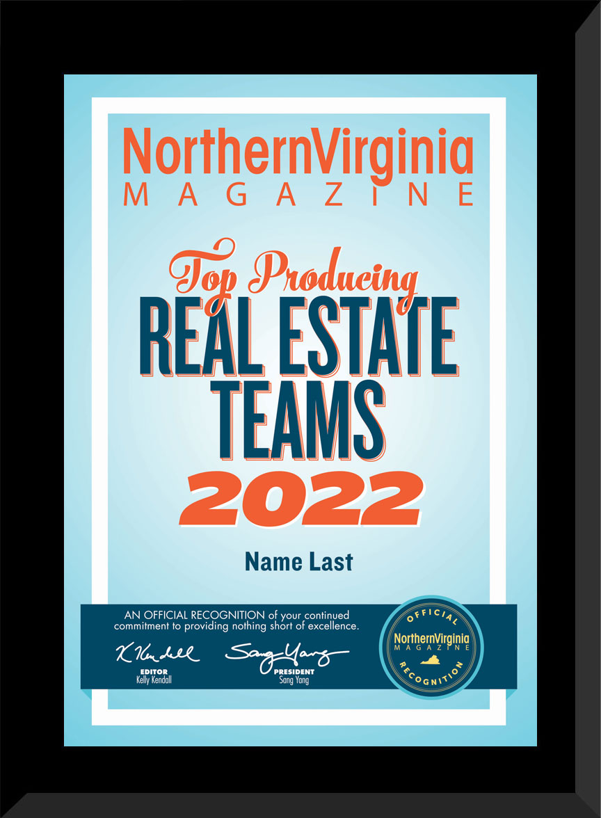 2022 Top Producing Real Estate Teams Plaques