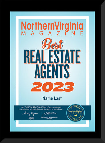 2023 Best Real Estates Agent Plaque