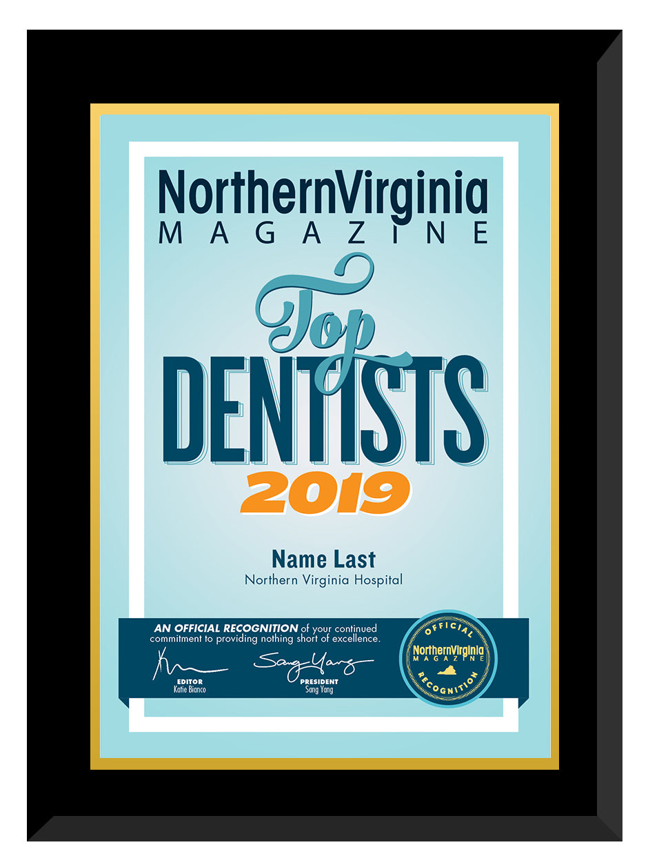 2019 Top Dentists Plaque