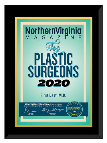 2020 Top Plastic Surgeons Plaque